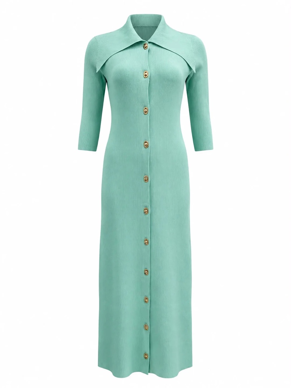 Aleeza Paris ribbed knit maxi dress, size Large